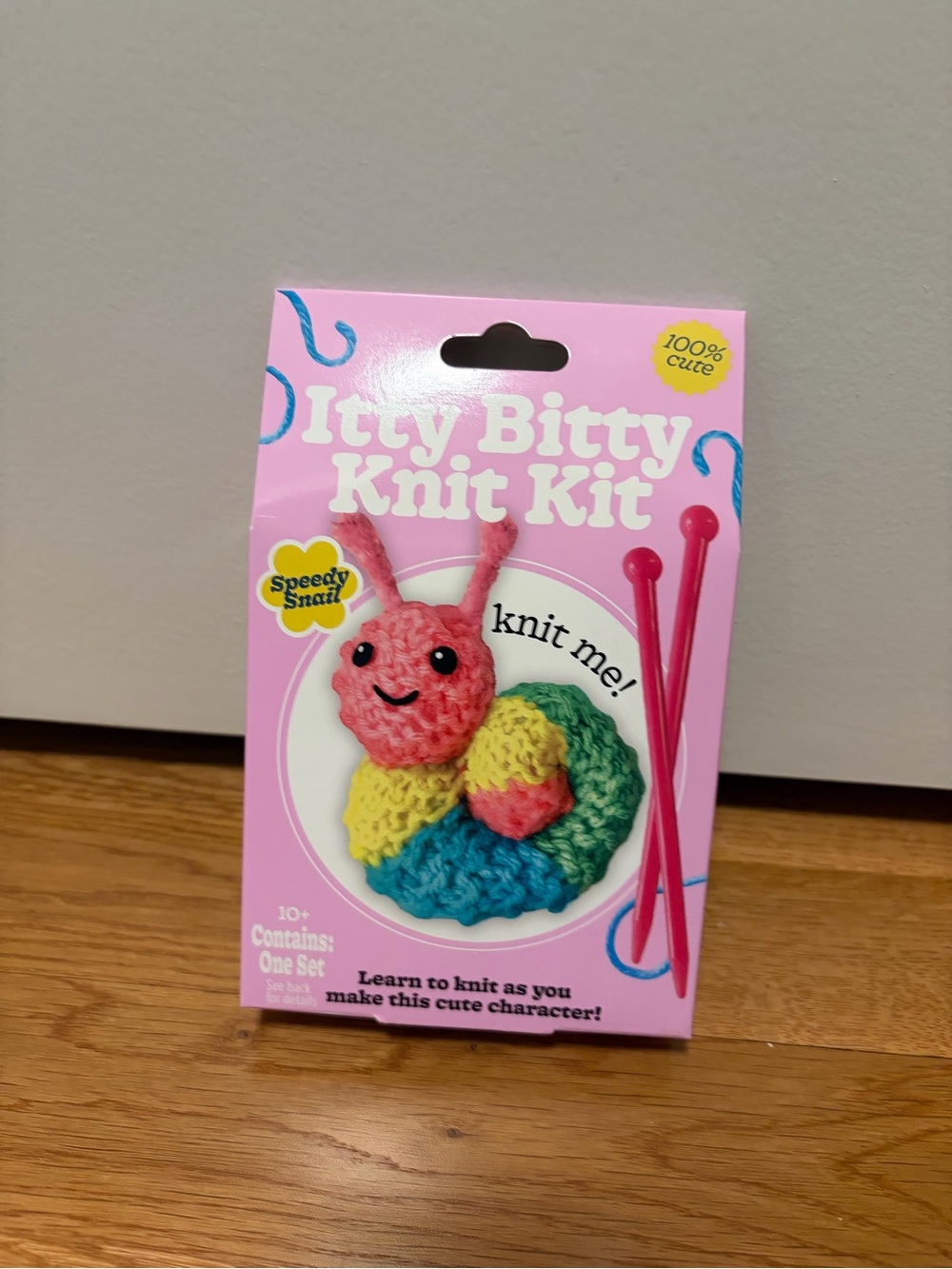 Itty Bitty Knit Kit - Pink Speedy Snail